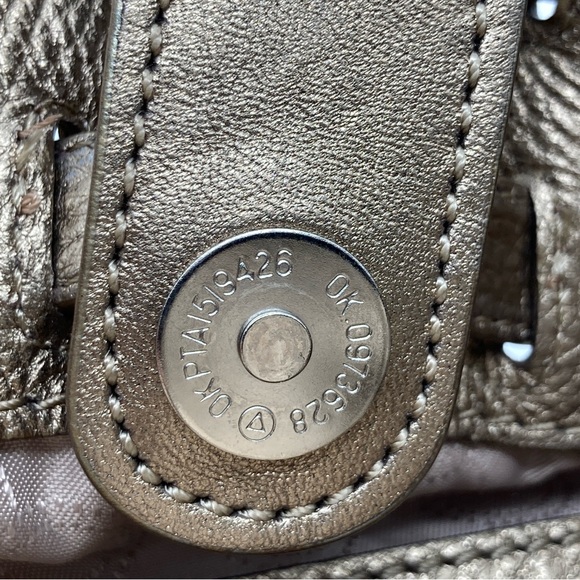 Michael Kors Edie Gold Snakeskin Print Hobo Shoulder Handbag - Picture 12 of 12